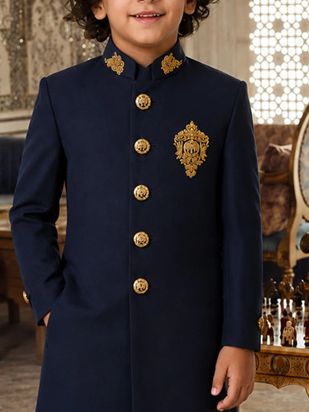 Navy Boys Ethnic Sherwani Set Jaipur