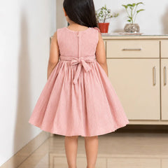 Devils N Angels dusty pink flower party frock for girls 1–4 years