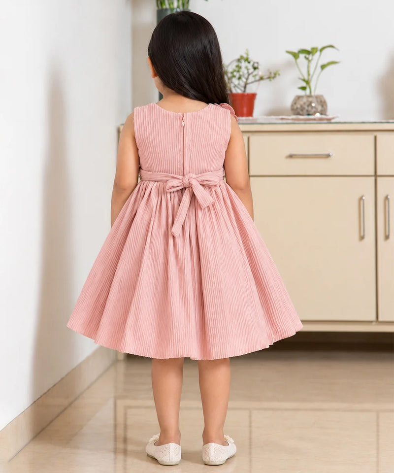 Devils N Angels dusty pink flower party frock for girls 1–4 years