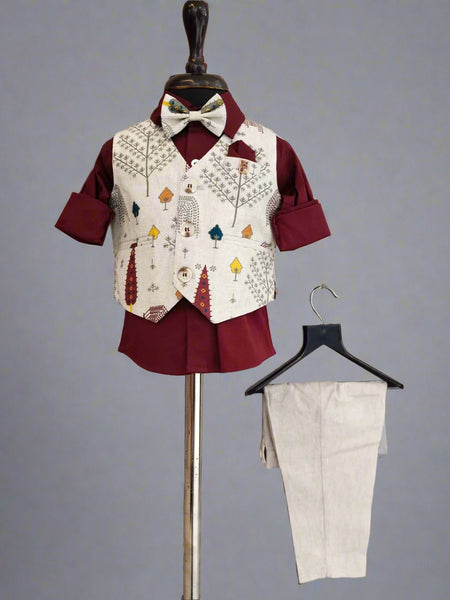 Party Wear Waist Coat Set For Boys Jaipur