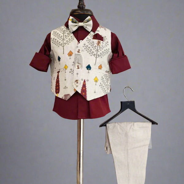 Party Wear Waist Coat Set For Boys Jaipur