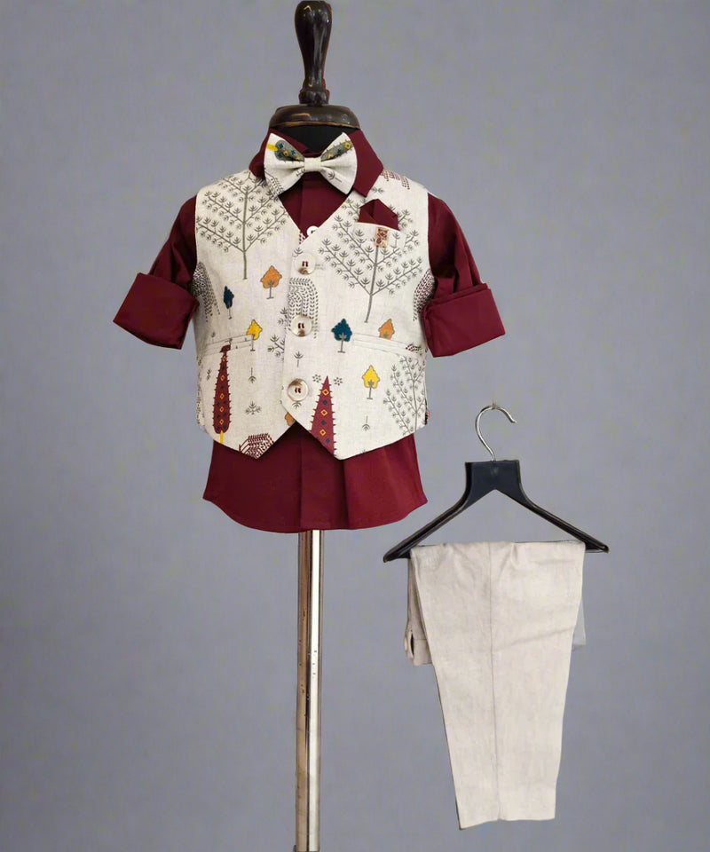 Party Wear Waist Coat Set For Boys Jaipur