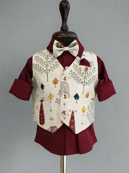 Party Wear Waist Coat Set For Boys Jaipur