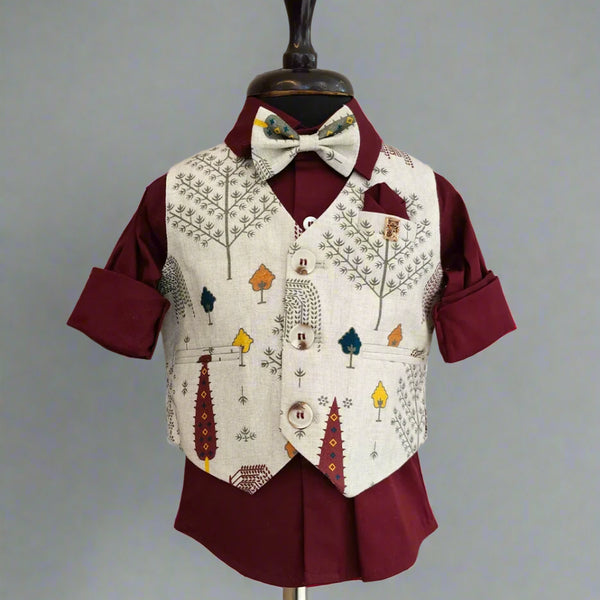Party Wear Waist Coat Set For Boys Jaipur