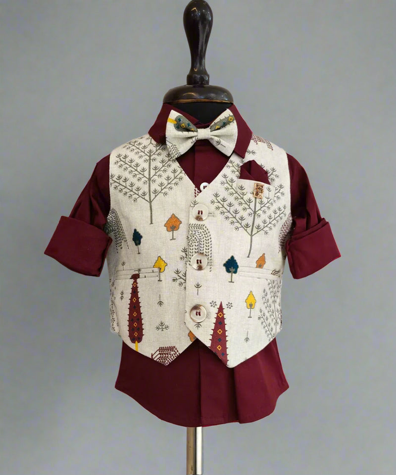 Party Wear Waist Coat Set For Boys Jaipur