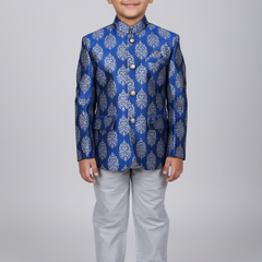 Designer Kids Jodhpuri Suit Jaipur | Blue Bandhgala Sherwani for Boys Wedding