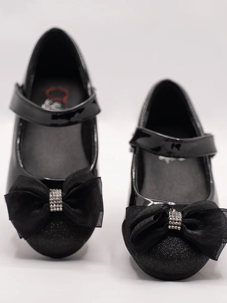 Black Coloured Newborn Dress Shoes for Girls