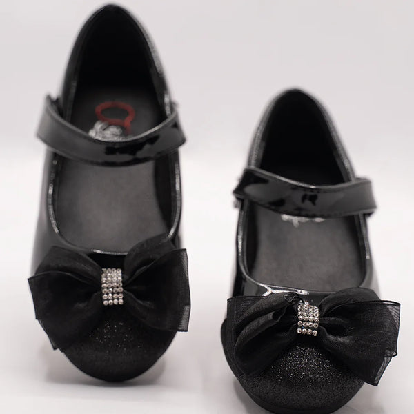 Black Coloured Newborn Dress Shoes for Girls