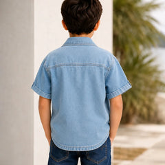 Boys Light Blue Denim Shirt