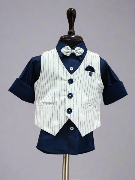 Linen Waist Coat Set Party Wear Set For Boys