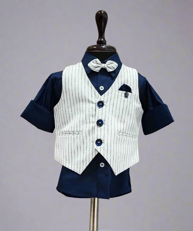 Linen Waist Coat Set Party Wear Set For Boys