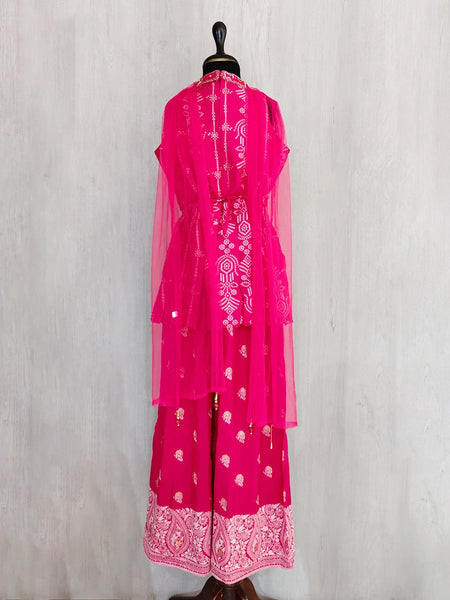 Fuchsia Pink Sharara Set for Girls – Jaipur Kidswear