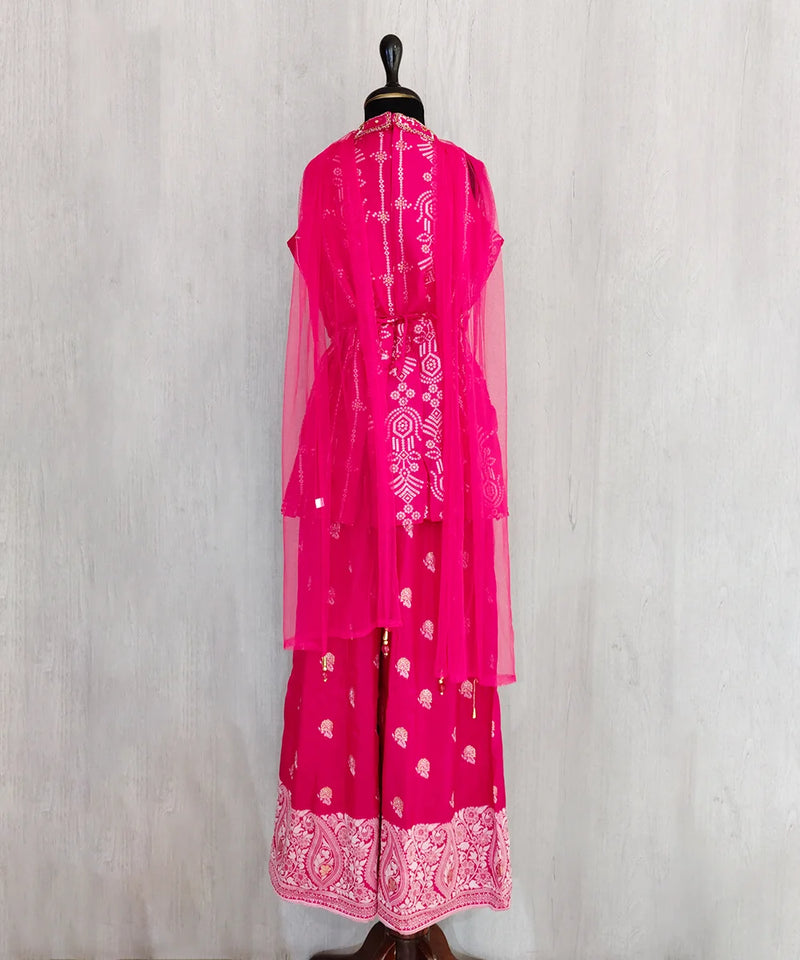 Fuchsia Pink Sharara Set for Girls – Jaipur Kidswear