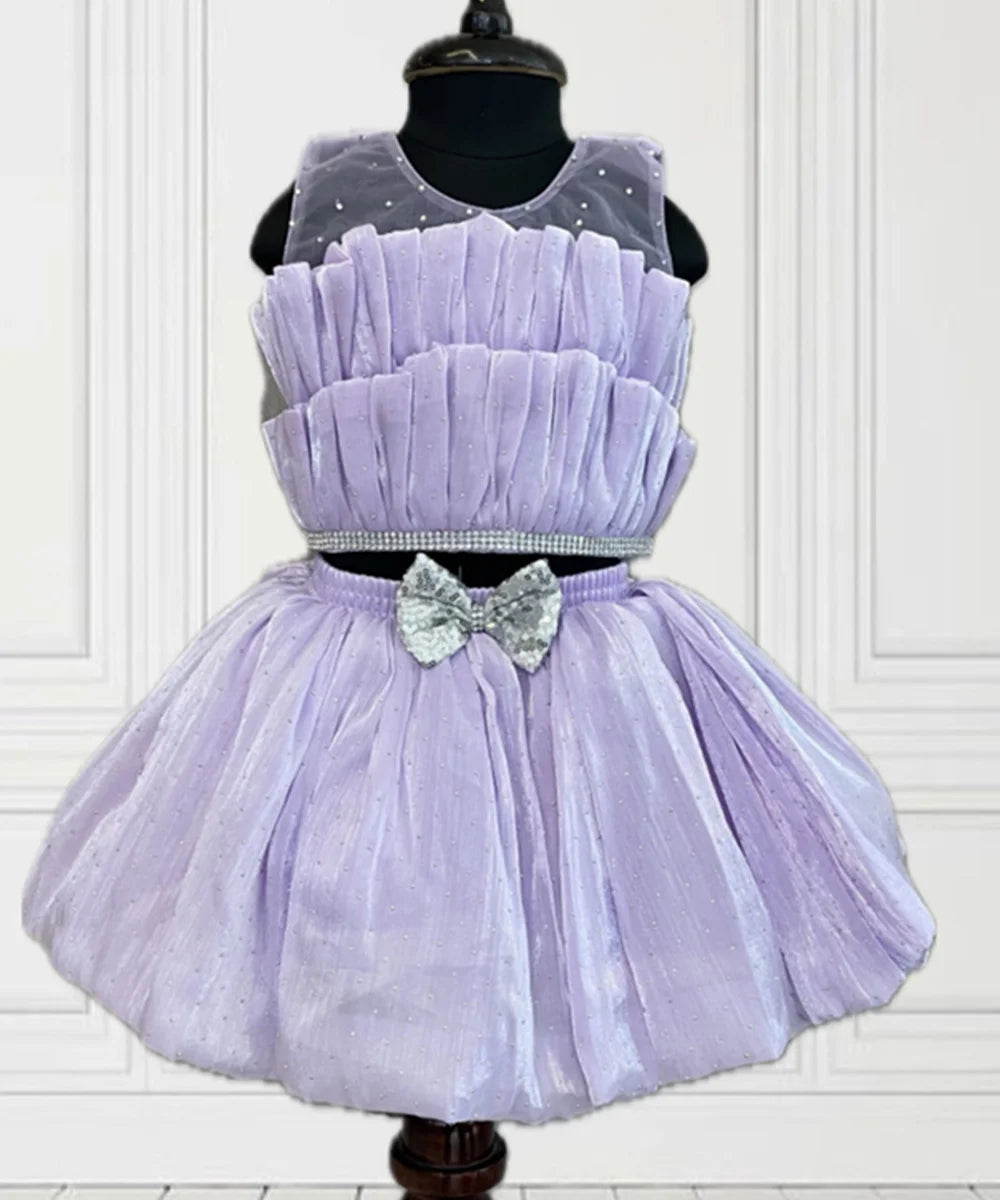 Purple Coloured Skirt Set for Girls for Party