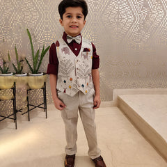 Party Wear Waist Coat Set For Boys Jaipur