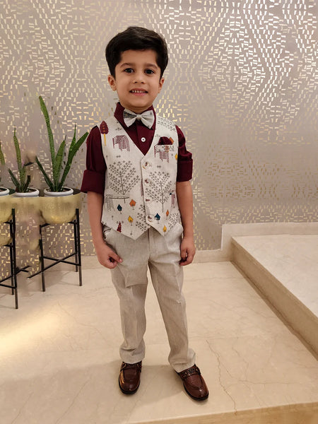 Party Wear Waist Coat Set For Boys Jaipur