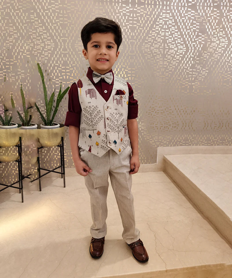 Party Wear Waist Coat Set For Boys Jaipur