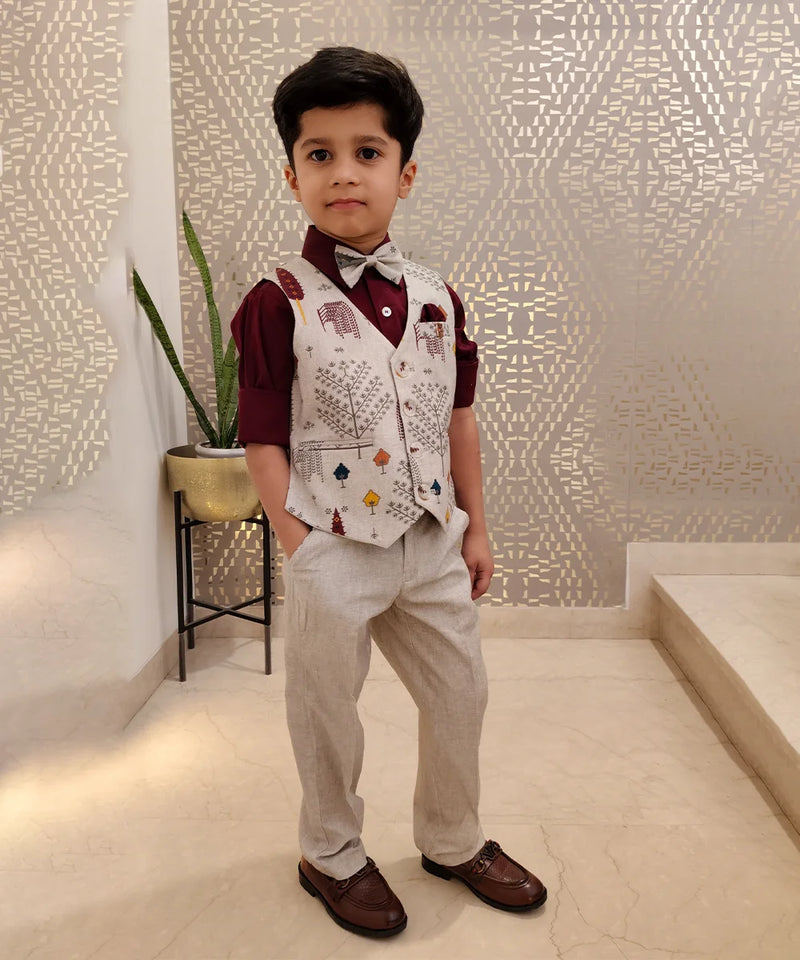 Party Wear Waist Coat Set For Boys Jaipur