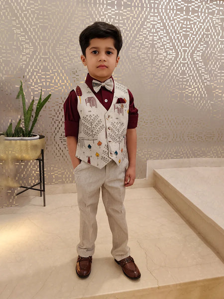 Party Wear Waist Coat Set For Boys Jaipur