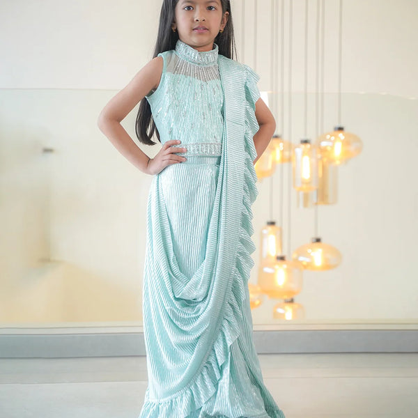 saree lehenga for wedding for girls