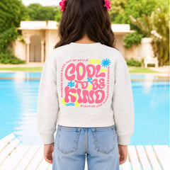 Girls' white full sleeve crop top for birthday parties, Devils N Angels Jaipur, view 5