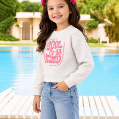 Girls' white crop top, kids party wear, Devils N Angels Jaipur, view 2
