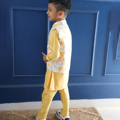 Self-printed kids kurta set for boys, exclusive wedding partywear Jaipur